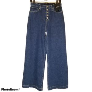 Sale 🛍 Banana Republic Hi Rise Medium Wash Wide Leg Jeans